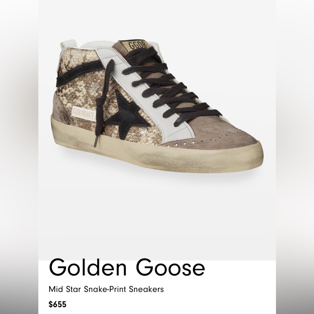 Golden Goose “Snakeskin” Mid Star Sneaker